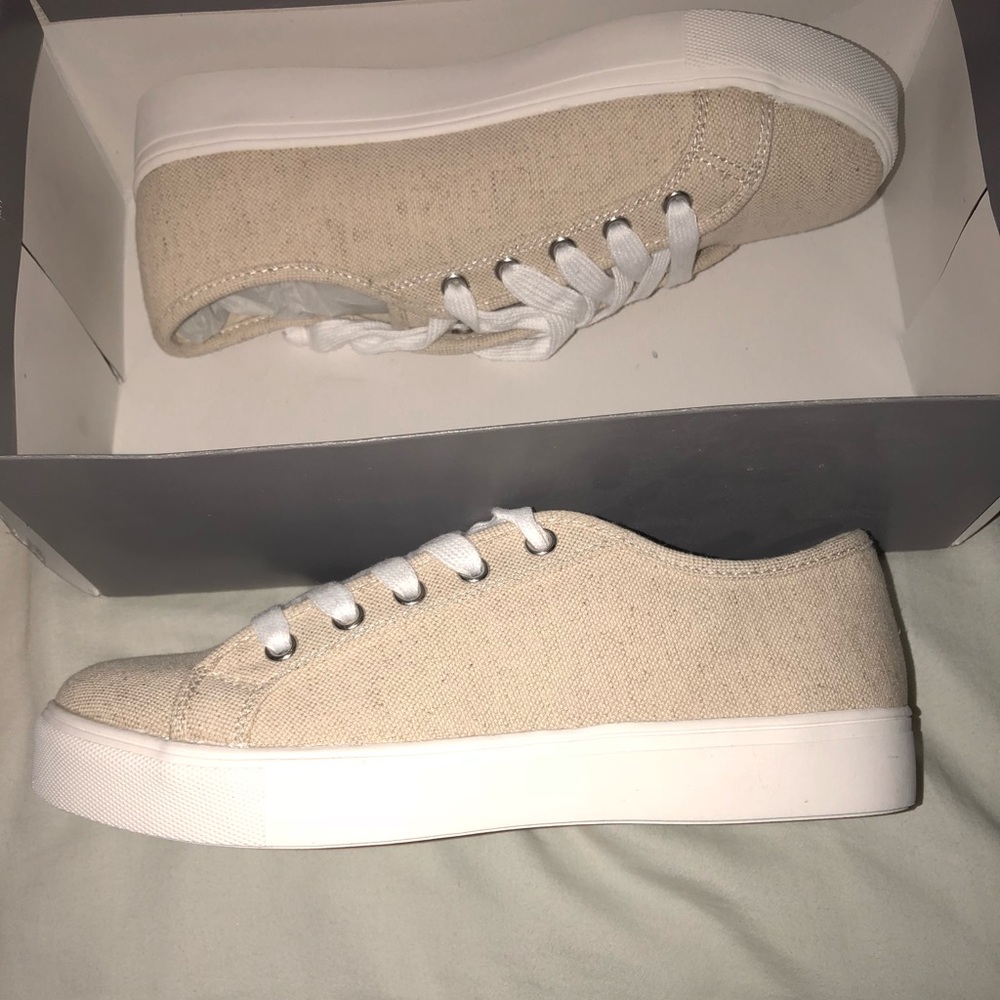 Tan/White Sneakers from Ann Taylor Loft size 8